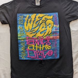Weezer & Panic at the Disco Summer Tour 2016 Merch Graphic Tee, Uni Size Small